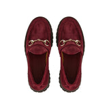 Horsebit suede leather loafers