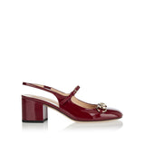 Horsebit leather mid-heel pumps