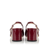 Horsebit leather mid-heel pumps