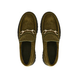 Horsebit suede ankle boots