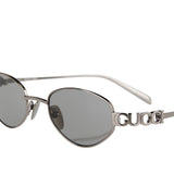 Oval-frame sunglasses