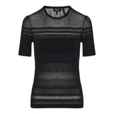 Ribbed crew-neck T-shirt