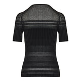 Ribbed crew-neck T-shirt