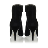 Crystal-trim suede ankle boots