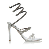 Braid cleo silver sandal