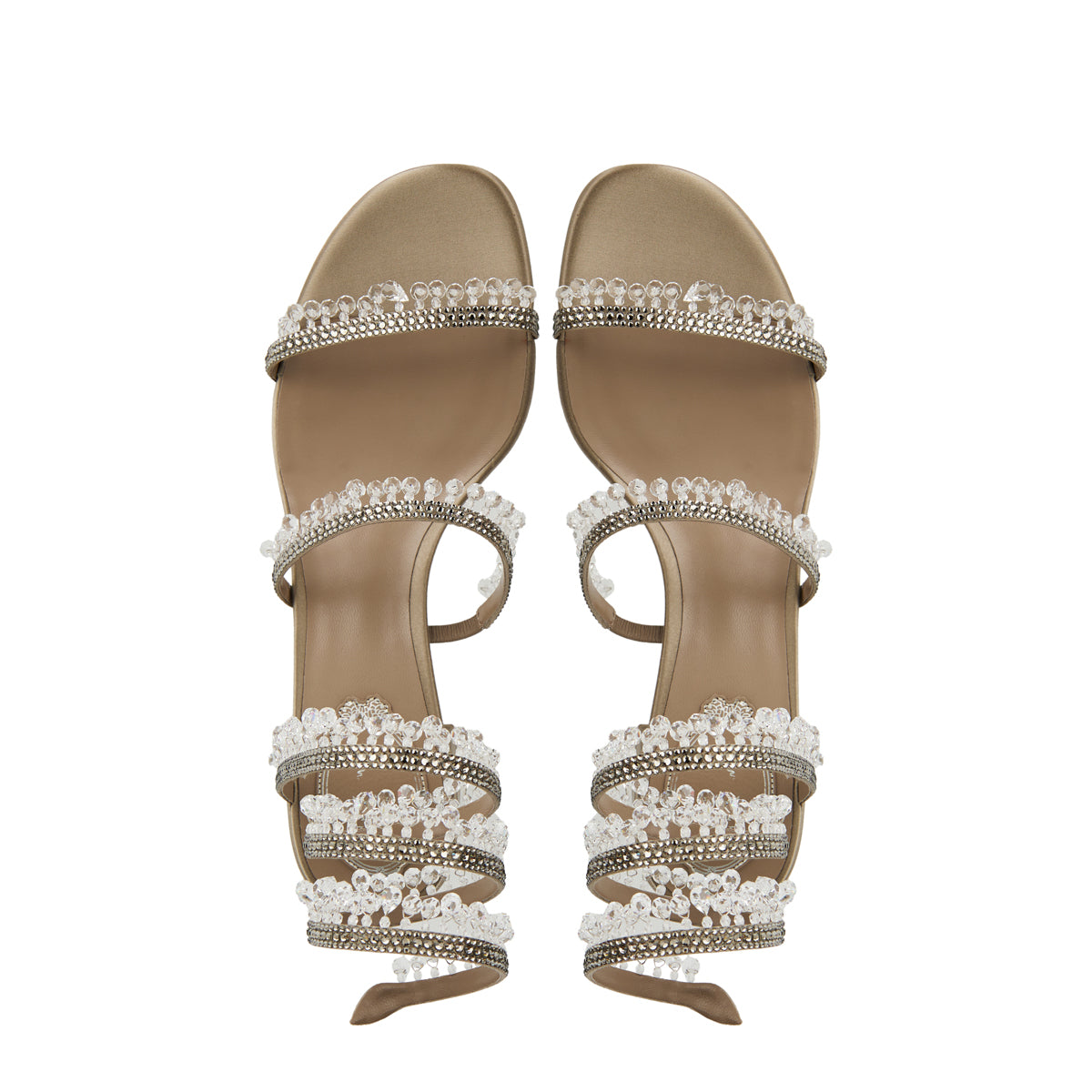 RENE CAOVILLA Crystal-embellished ankle-wrap sandal – Luisa World