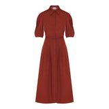 Maude belted linen shirt dress