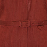 Maude belted linen shirt dress