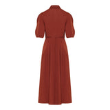 Maude belted linen shirt dress