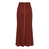 Celeano Pinstripe Knit Midi Skirt