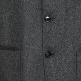 Il Conte leather-trimmed oasi cashmere jacket
