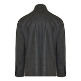 Il Conte leather-trimmed oasi cashmere jacket