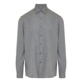Cotton and cashmere twill shirt