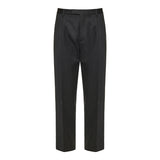 Cotton and wool pleated trousers