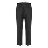 Cotton and wool pleated trousers