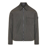 Patch-pocket zip-front shirt