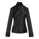 Off-Shoulder Satin Top