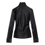 Off-Shoulder Satin Top