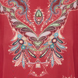 Asymmetric silk poncho top