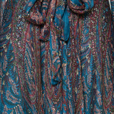 Belted Paisley-Print Silk-Crepon Maxi Dress