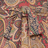 Paisley ruffled maxi dress