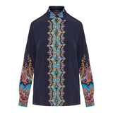Paisley print silk shirt