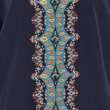 Paisley print silk shirt