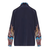 Paisley print silk shirt
