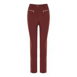 Slim-fit trousers with zip