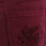 Logo patch straight-leg denim trousers