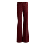 Logo patch straight-leg denim trousers