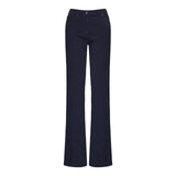 Flared leg embroidered back pocket jeans