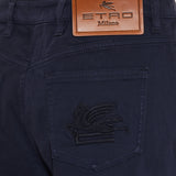 Flared leg embroidered back pocket jeans