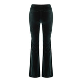 Flared velvet trousers
