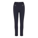 Slim-fit trousers with zip