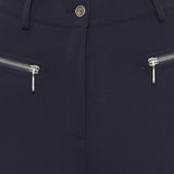 Slim-fit trousers with zip