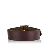 Leather reversible belt