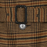 Prince of Wales long  wool coat