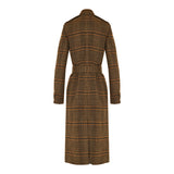 Prince of Wales long  wool coat