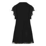 V-neck embroidered muslin dress
