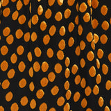 One-shoulder velvet-dotted silk mini dress