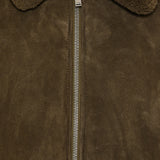 Suede bomber jacket