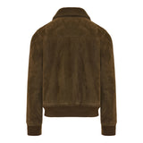 Suede bomber jacket
