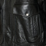 Oversized leather jacket