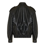 Oversized leather jacket