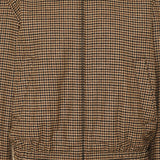 Checked zip-up bomber jacket