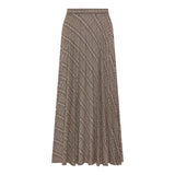 Prince of wales checked pleated maxi skirt