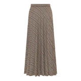 Prince of wales checked pleated maxi skirt