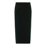 Wrap velvet midi skirt