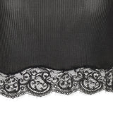 Laced silk ribbed T-shirt